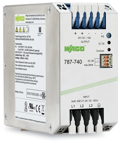 WAGO SWITCHED MODE POWER SUPPLY 10A 24VDC