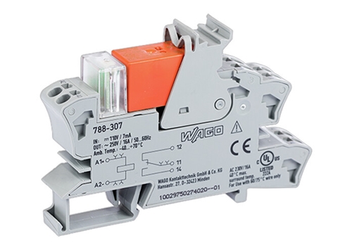 WAGO RELAY SOCKET WITH RELAY AND STATUS INDICATOR
