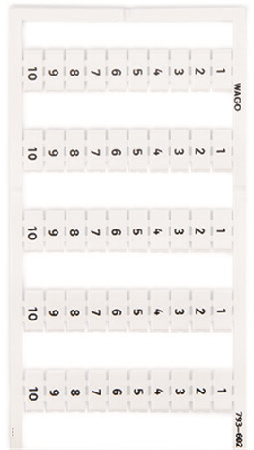 WAGO WMB VERTICAL MARKER CARD 1-10