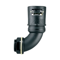 ADAPTAFLEX FITTING, 90D, M16, 13MM,BK/YL