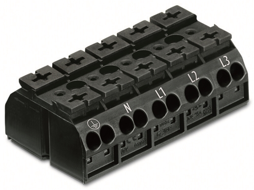 WAGO 7 CONDUCTOR TERMINAL BLOCK 5 POLE