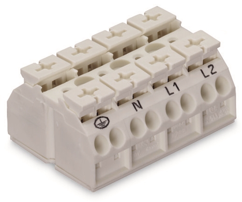 WAGO 4 CONDUCTOR CHASSIS MOUNT TERMINAL STRIP 4P