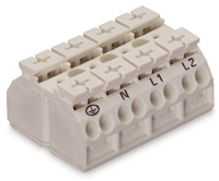 WAGO 4 CONDUCTOR CHASSIS MOUNT TERMINAL STRIP 4P