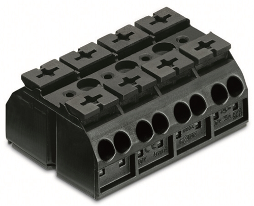 Wago 4-Cond Chasis Mount Ter Strip Snap in Foot14