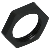 M40 LOCKING NUT IP68 BLACK PLASTIC