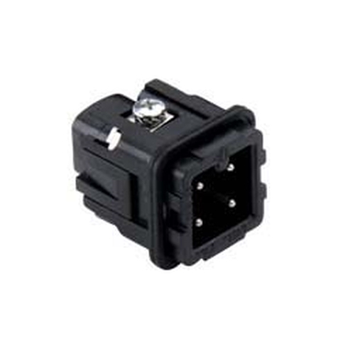ILME 3P+E 10A 250V BLACK MALE INSERT
