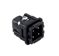 ILME 3P+E 10A 250V BLACK MALE INSERT