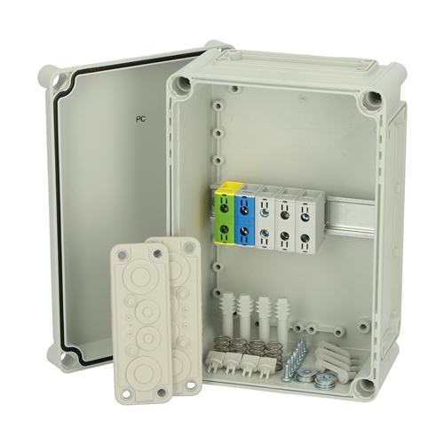 Fibox Enclosure incl. 5 x 1.5 mm2 - 50mm2 Cu/Al