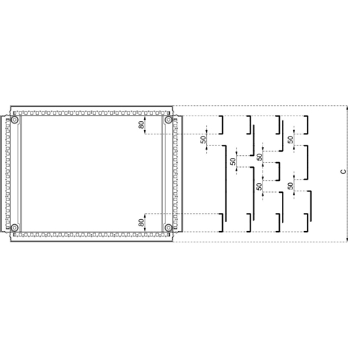 SCHNEIDER Plain Cab Gland Plate 600X800 SF