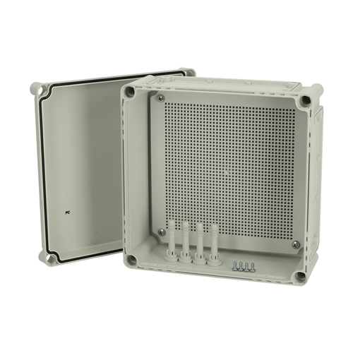 Fibox Flanged Base with screws for mounting