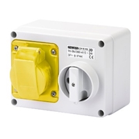 GEWISS 16A 2P+E 110V HORIZONTAL INTERLOCK SKT IP44