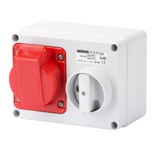 GEWISS 16A 3P+N+E 400V HORIZONTAL INTERLOCK SKT