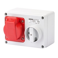 GEWISS 16A 3P+N+E 400V HORIZONTAL INTERLOCK SKT