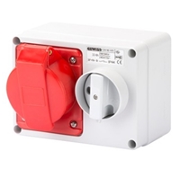 GEWISS 32A 3P+N+E 400V HORIZONTAL INTERLOCK SKT