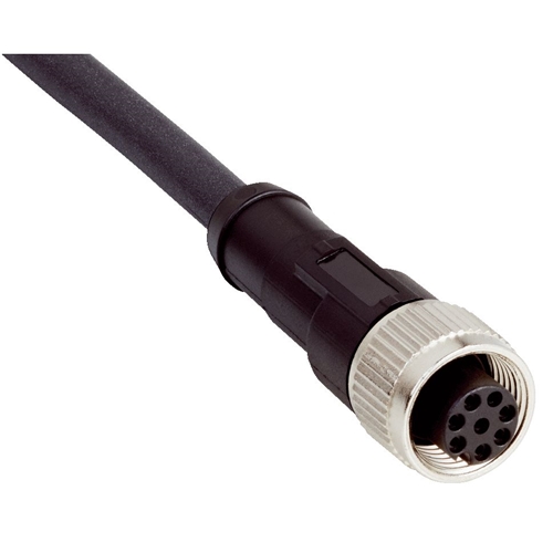 SICK FEMALE CONNECTOR, M12, 8PIN, 2MTR