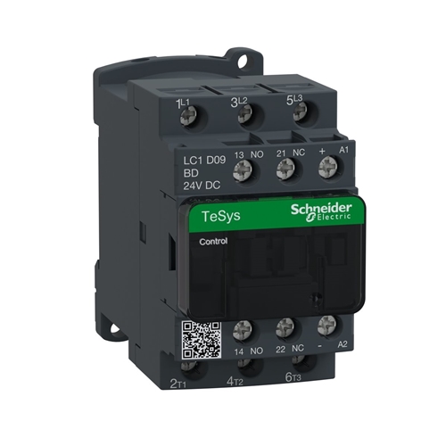 SCHNEIDER CONTACTOR 9A 1NO+1NC 24VDC WIDE RANGE