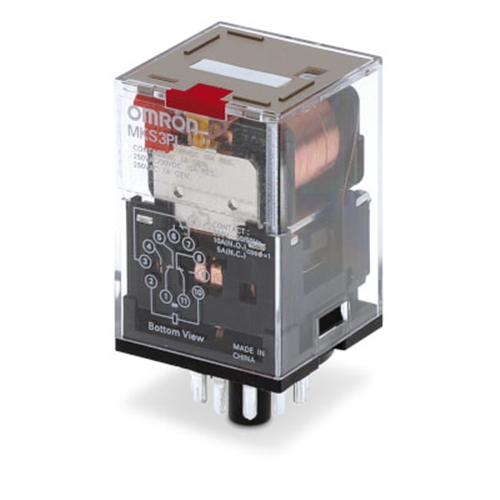 OMRON PUG-IN RELAY 3PDT WITH BUILT-IN DIODE 24VDC