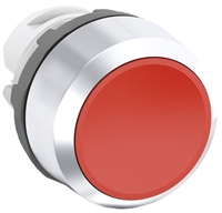 ABB MP1-20R 22MM FLUSH P/BTN CHRM/PLSC BEZEL RED