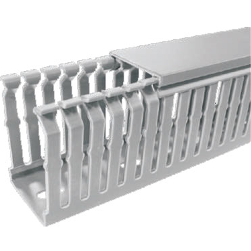 TRINITY T12 WIRING DUCT NARROW SLOT L/GREY 100X60L