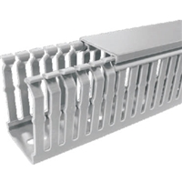 TRINITY T10 WIRING DUCT NARROW SLOT L/GREY 100X100