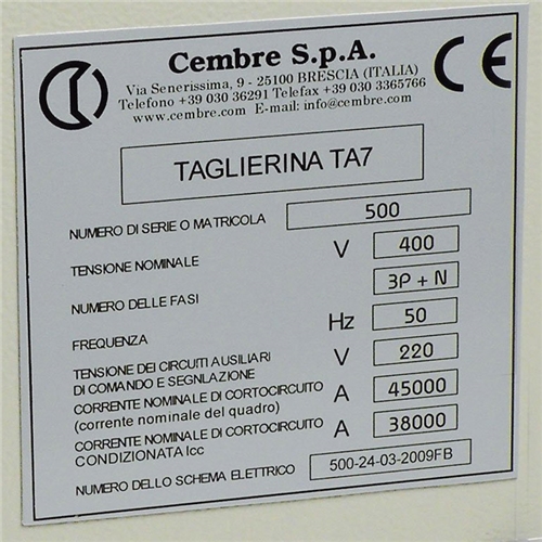 CEMBRE 25X80MM WHITE PVC ADHESIVE LEGEND