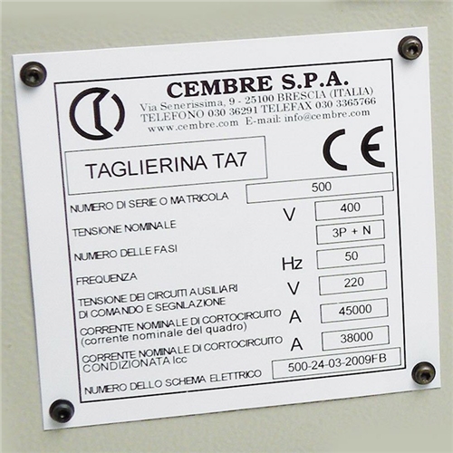 CEMBRE 25 X 75 MM WHITE ADHESIVE LEGEND