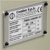 CEMBRE PLATE 35X100 YELLOW PVC LEGEND