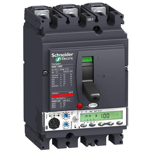 SCHNEIDER NSX 100A 3P MCCB 40A TRIP UNIT