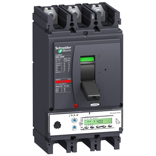 SCHNEIDER NSX400H 3 POLE MCCB C/W MICROLOGIC 5.3