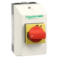 SCHNEIDER ENCLOSURE WITH RED/YELLOW HANDLE