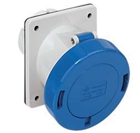 ILME 63A 240V 2P&E INCLINED PANEL SOCKET