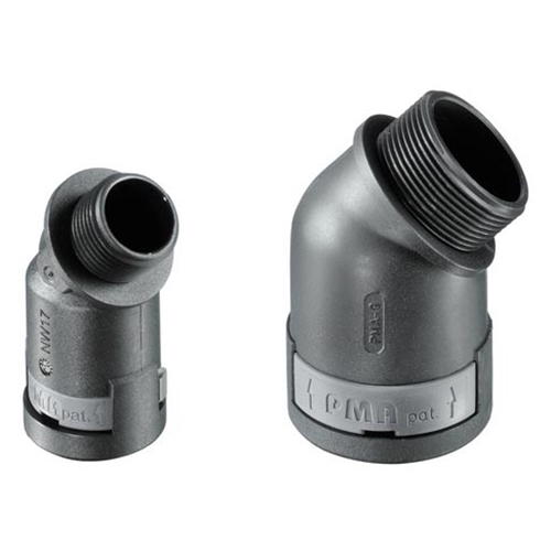 PMA 45 DEGREE ELBOW M50X1.5 METRIC THREAD