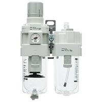 SMC FILTER REGULATOR/LUBRICATOR ASSEMBLY, 1/2