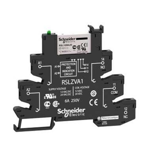 SCHNEIDER SLIM RELAY + SOCKET 1C/O LED 12VAC/DC