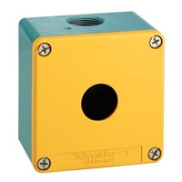 SCHNEIDER 1HOLE YELLOW LID BLUE BASE PB ENCLOSURE