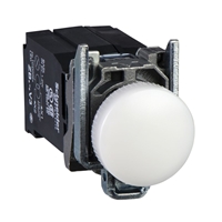 SCHNEIDER WHITE PILOT LIGHT INT LED 600VAC