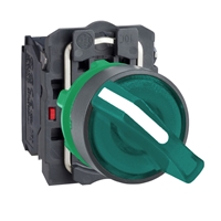 SCHNEIDER SEL SWITCH 2 POS 24V ILLUM GREEN 1 N/O 1
