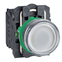 SCHNEIDER PB ILL 24 WHITE LED 1NO/1NC