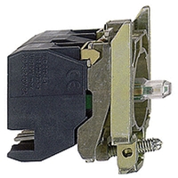SCHNEIDER 24VPB Bdy ILL Wht LED +2NOplugin