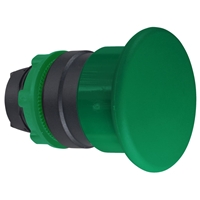 SCHNEIDER MUSHROOM PUSHBUTTON 40MM GREEN SPRING