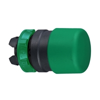 SCHNEIDER MUSHROOM 30MM SPRING RETURN GREEN