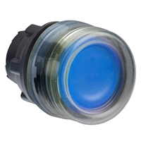 SCHNEIDER ILLUMINATED P/BUTTON FLUSH BLUE