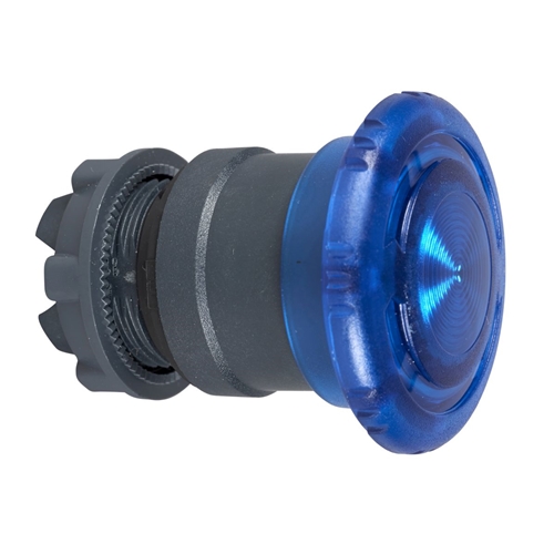 SCHNEIDER PB ILL MUSHROOM  40MM BLUE LED