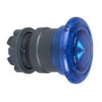 SCHNEIDER PB ILL MUSHROOM  40MM BLUE LED