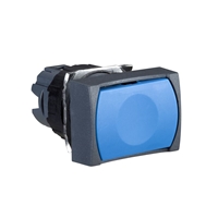 SCHNEIDER PUSHBUTTON BLUE (16mm RECT)
