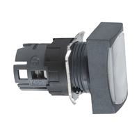 SCHNEIDER RECT ILLUMINATED P/B HEAD LATCHING WHITE