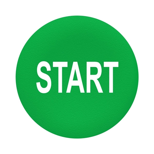 Schneider Electric green plain cap START for flush