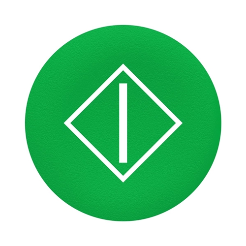 Schneider Electric green plain cap I in a diamond
